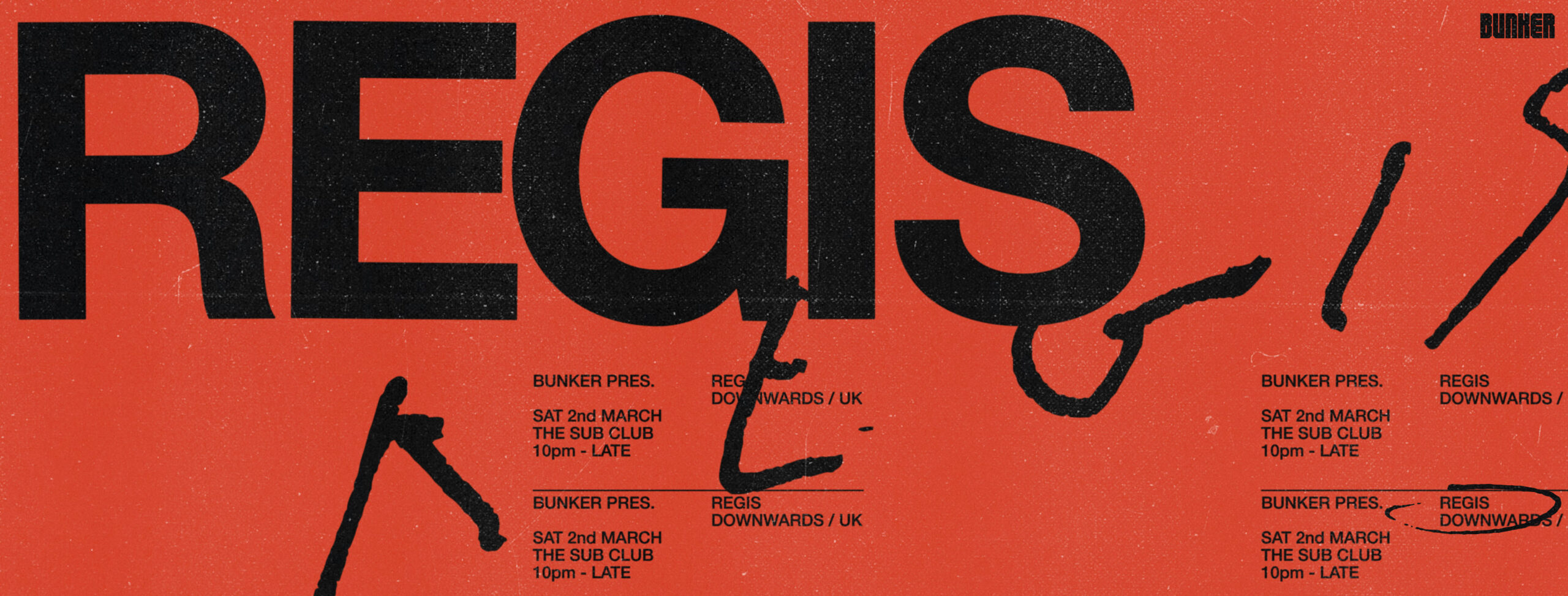 Bunker presents Regis – March 2019