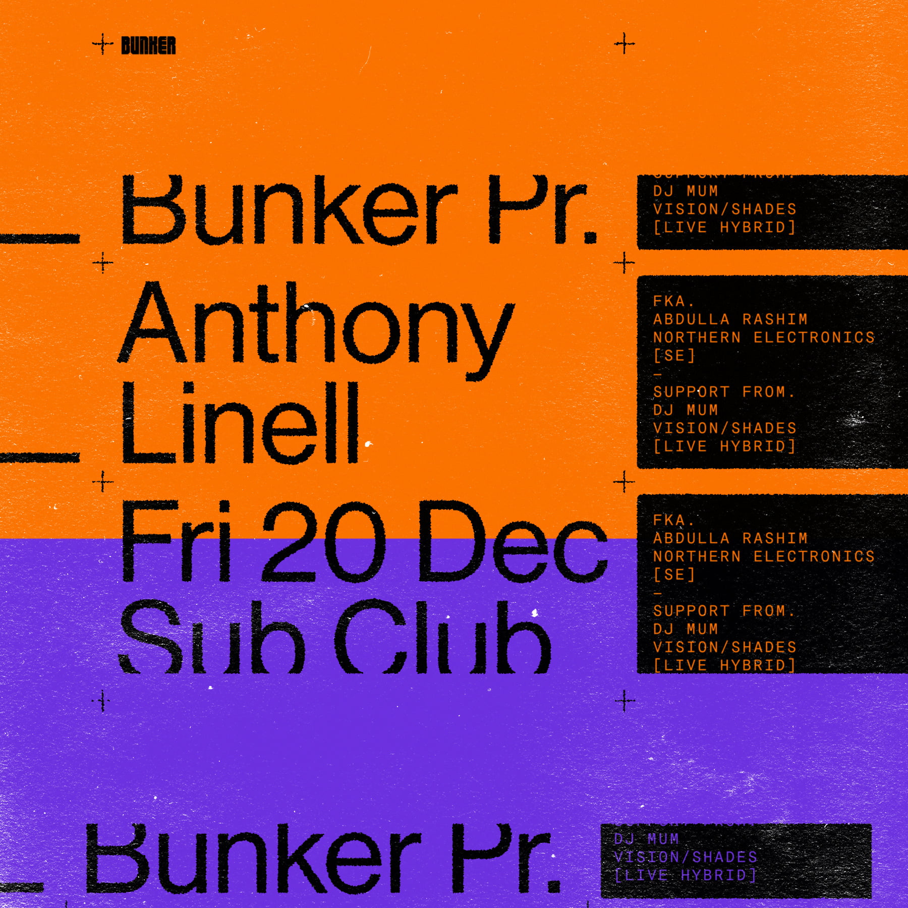 Bunker presents Anthony Linell – December 2019