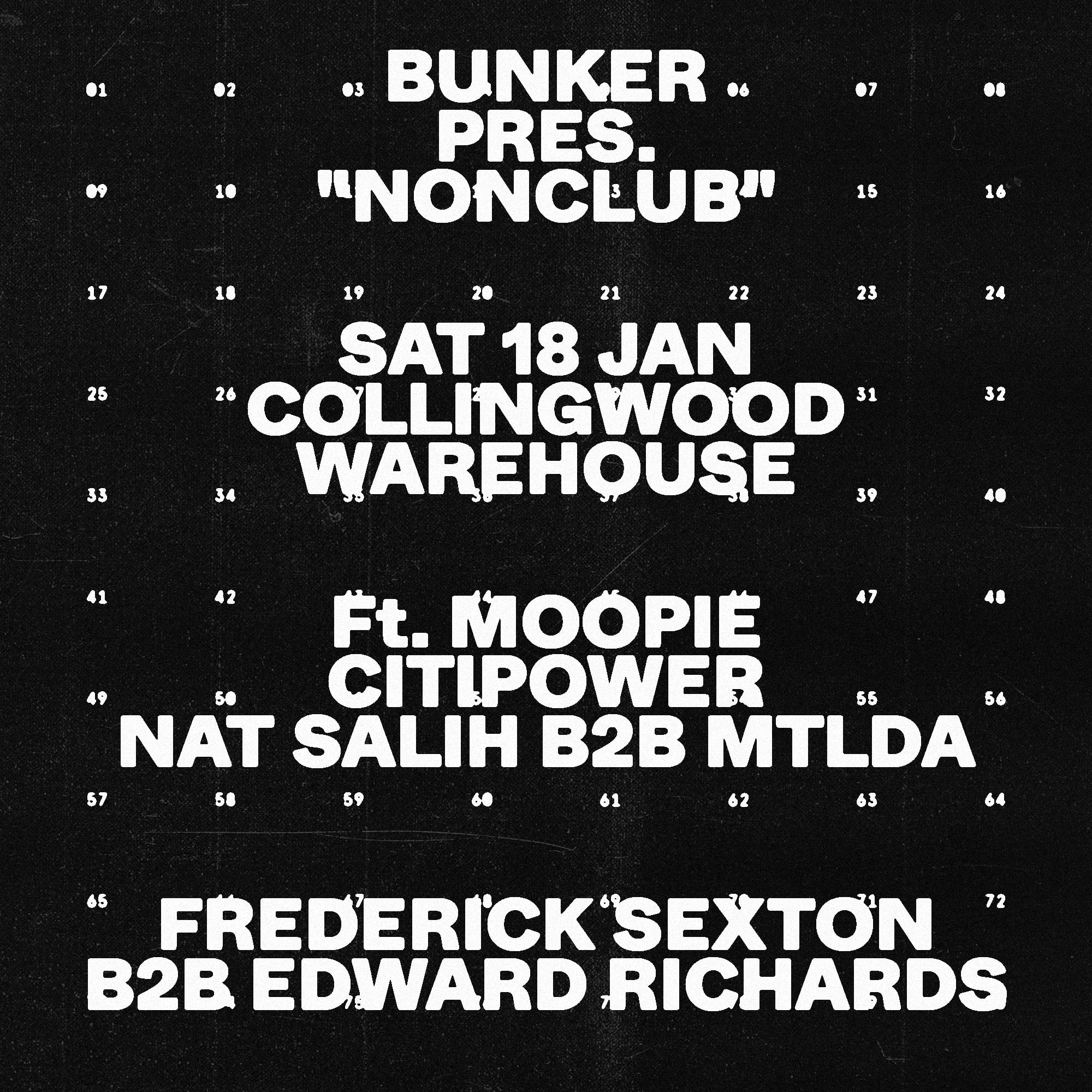 Bunker presents NONCLUB – January 2020